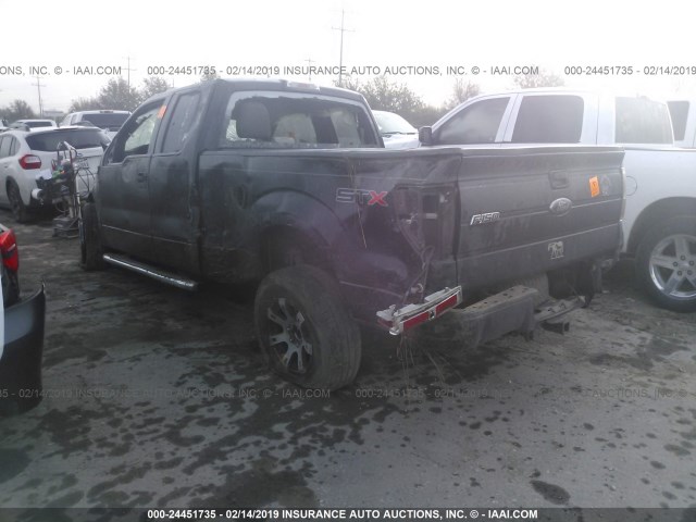 1FTEX1C84AKE28586 - 2010 FORD F150 SUPER CAB BLACK photo 3