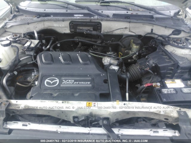 4F2YU09132KM38277 - 2002 MAZDA TRIBUTE LX/ES WHITE photo 10