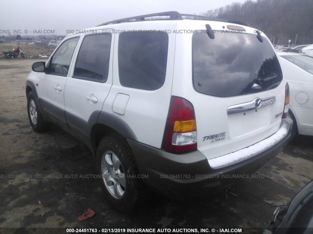 4F2YU09132KM38277 - 2002 MAZDA TRIBUTE LX/ES WHITE photo 3