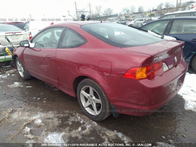 JH4DC53082C009269 - 2002 ACURA RSX TYPE-S RED photo 3