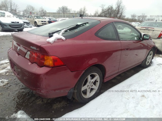 JH4DC53082C009269 - 2002 ACURA RSX TYPE-S RED photo 4