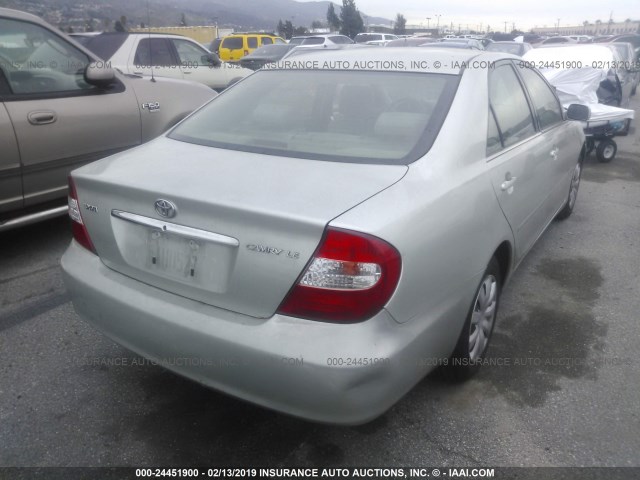 JTDBE32K430168562 - 2003 TOYOTA CAMRY LE/XLE SILVER photo 4