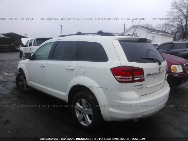 3D4PG5FV8AT116788 - 2010 DODGE JOURNEY SXT WHITE photo 3