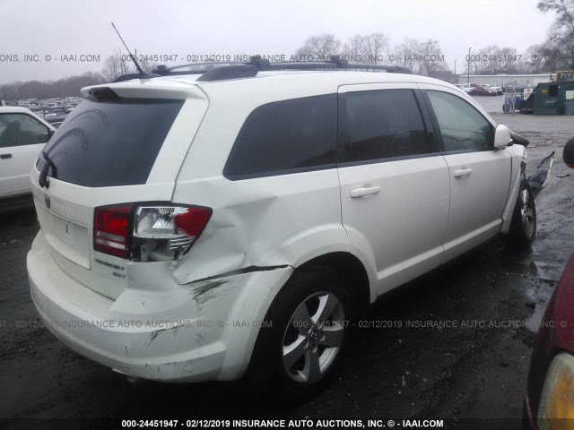 3D4PG5FV8AT116788 - 2010 DODGE JOURNEY SXT WHITE photo 4