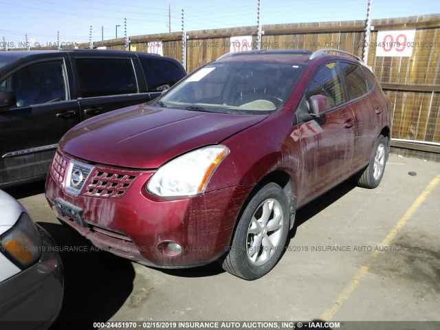 JN8AS58V48W144613 - 2008 NISSAN ROGUE S/SL RED photo 2