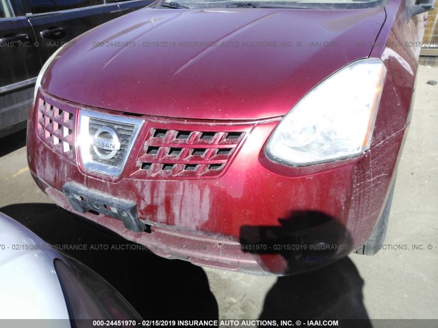 JN8AS58V48W144613 - 2008 NISSAN ROGUE S/SL RED photo 6