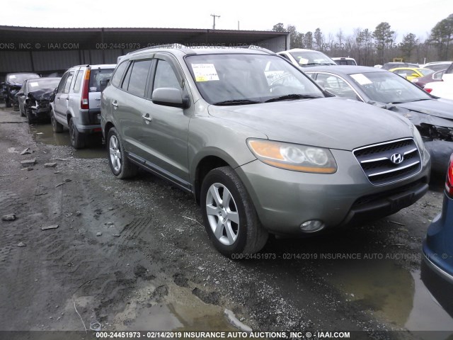 5NMSH13E58H160126 - 2008 HYUNDAI SANTA FE SE/LIMITED GREEN photo 1