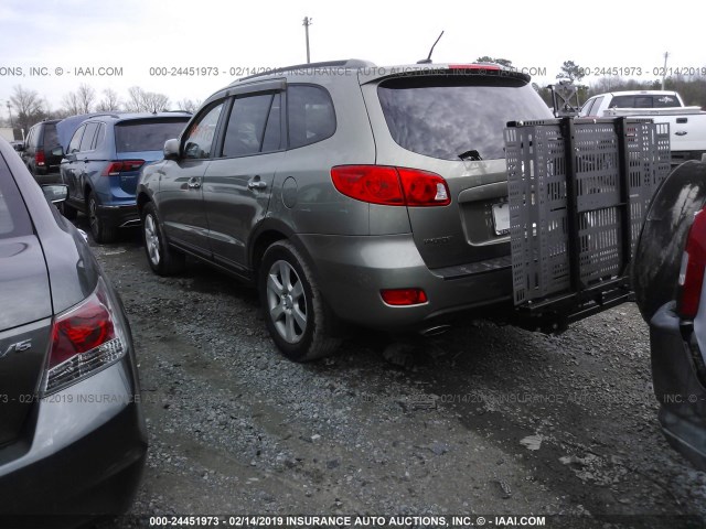 5NMSH13E58H160126 - 2008 HYUNDAI SANTA FE SE/LIMITED GREEN photo 3