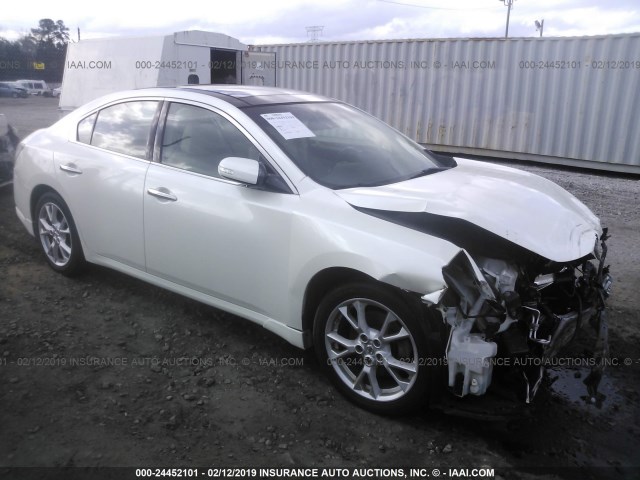 1N4AA5AP2EC460864 - 2014 NISSAN MAXIMA S/SV WHITE photo 1