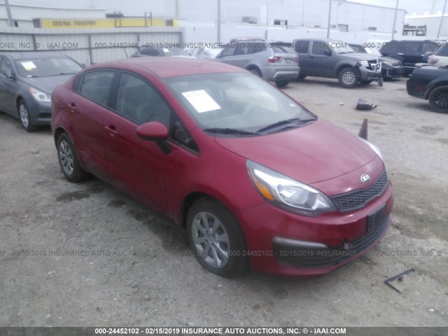 KNADM4A34H6121299 - 2017 KIA RIO LX RED photo 1