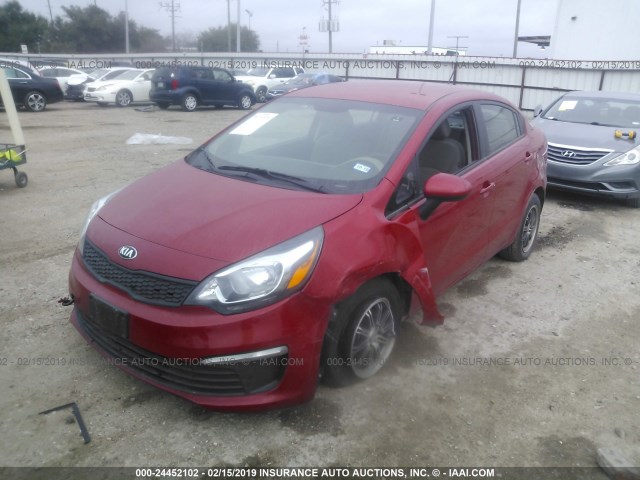 KNADM4A34H6121299 - 2017 KIA RIO LX RED photo 2