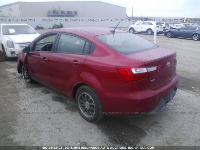 KNADM4A34H6121299 - 2017 KIA RIO LX RED photo 3