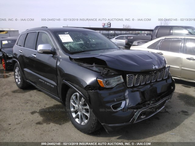 1C4RJFCT2HC912989 - 2017 JEEP GRAND CHEROKEE OVERLAND GRAY photo 1