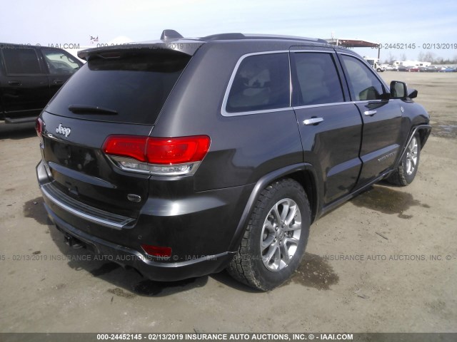 1C4RJFCT2HC912989 - 2017 JEEP GRAND CHEROKEE OVERLAND GRAY photo 4