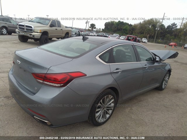 KMHGN4JE8FU020060 - 2015 HYUNDAI GENESIS 3.8L GRAY photo 4