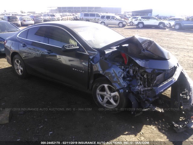 1G1ZB5ST0HF274399 - 2017 CHEVROLET MALIBU LS GRAY photo 1