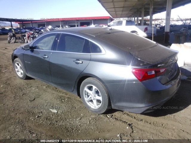 1G1ZB5ST0HF274399 - 2017 CHEVROLET MALIBU LS GRAY photo 3