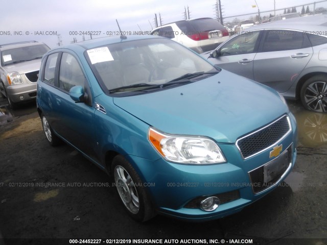 KL1TG66E69B616938 - 2009 CHEVROLET AVEO LT BLUE photo 1