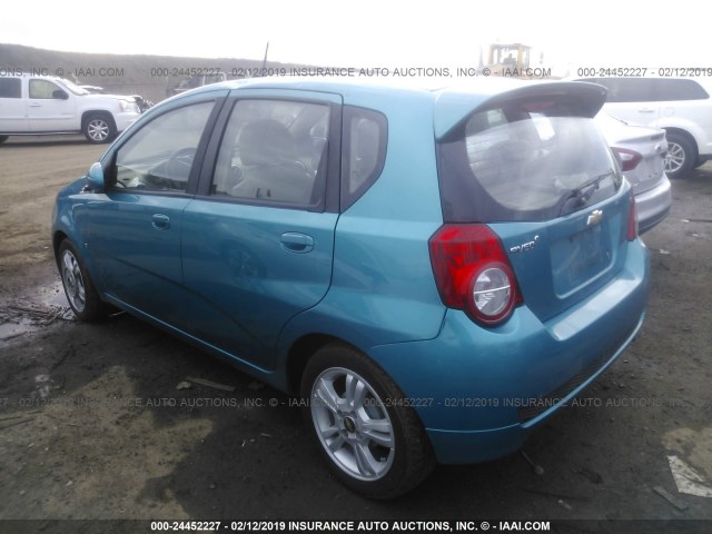 KL1TG66E69B616938 - 2009 CHEVROLET AVEO LT BLUE photo 3