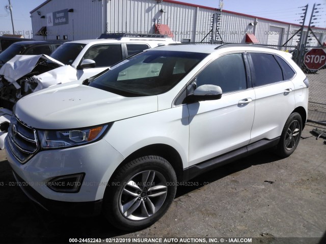 2FMPK3J96JBB10246 - 2018 FORD EDGE SEL WHITE photo 2