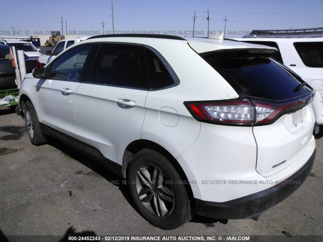 2FMPK3J96JBB10246 - 2018 FORD EDGE SEL WHITE photo 3