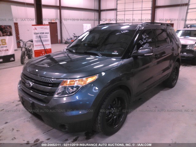 1FM5K8F83FGB40745 - 2015 FORD EXPLORER LIMITED GRAY photo 2