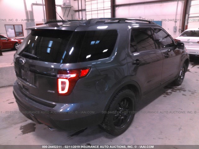 1FM5K8F83FGB40745 - 2015 FORD EXPLORER LIMITED GRAY photo 4