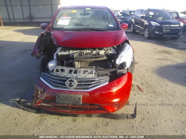 3N1CE2CP7FL389026 - 2015 NISSAN VERSA NOTE S/S PLUS/SV/SL/SR RED photo 6