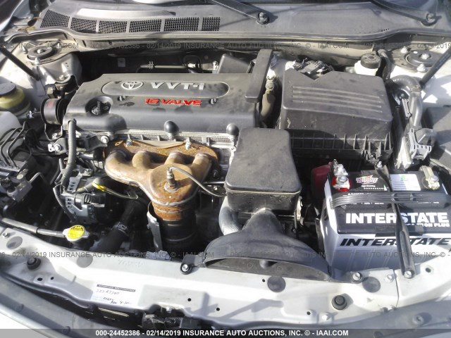 JTNBE46K873030913 - 2007 TOYOTA CAMRY NEW GENERAT CE/LE/XLE/SE SILVER photo 10