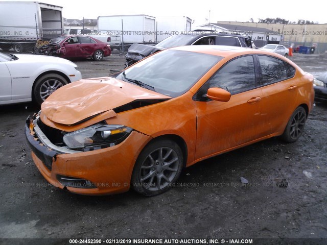 1C3CDFBB4ED861897 - 2014 DODGE DART SXT ORANGE photo 2