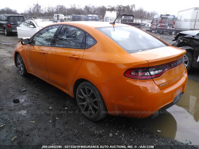 1C3CDFBB4ED861897 - 2014 DODGE DART SXT ORANGE photo 3