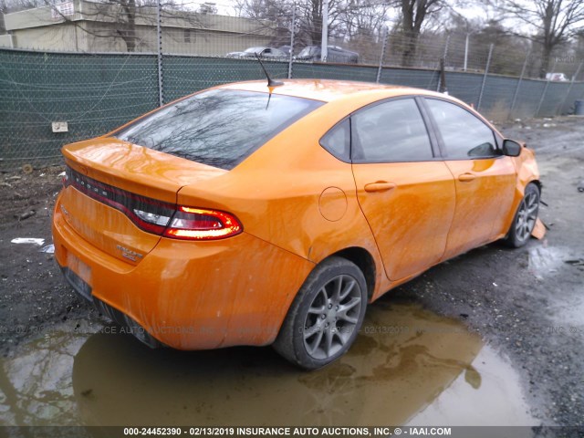 1C3CDFBB4ED861897 - 2014 DODGE DART SXT ORANGE photo 4