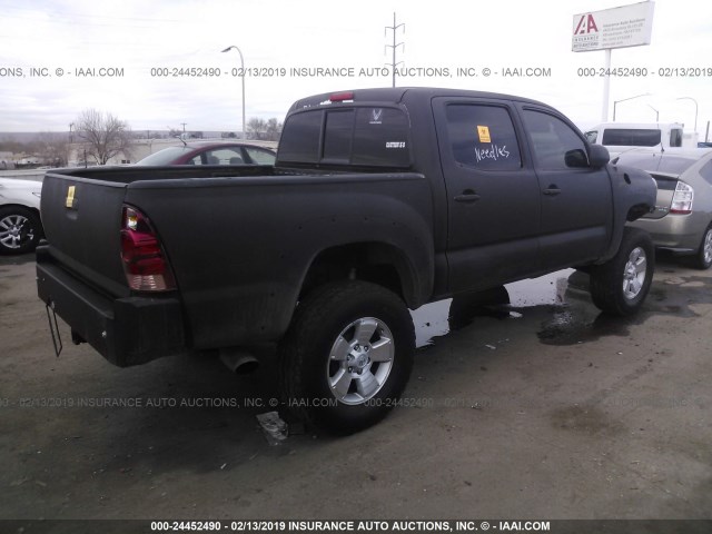 5TELU42N87Z322929 - 2007 TOYOTA TACOMA DOUBLE CAB 黑色 照片 4