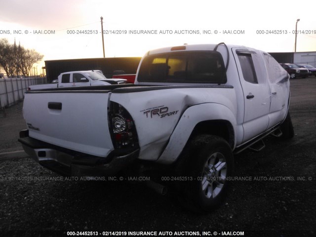 5TFJU4GN9BX001031 - 2011 TOYOTA TACOMA DOUBLE CAB PRERUNNER WHITE photo 4