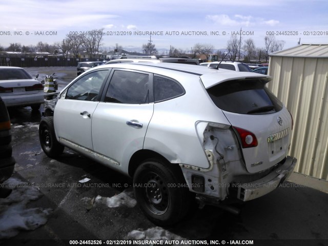 JN8AS5MV9DW127550 - 2013 NISSAN ROGUE S/SV WHITE photo 3