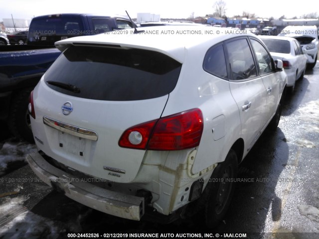 JN8AS5MV9DW127550 - 2013 NISSAN ROGUE S/SV WHITE photo 4