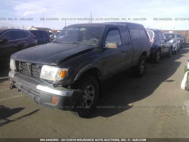 4TAWN72N8XZ566499 - 1999 TOYOTA TACOMA XTRACAB BLACK photo 2