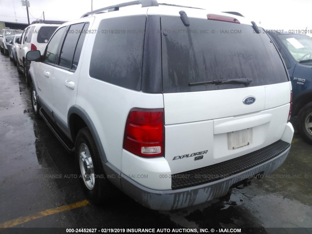 1FMZU63E32ZA29492 - 2002 FORD EXPLORER XLT WHITE photo 3