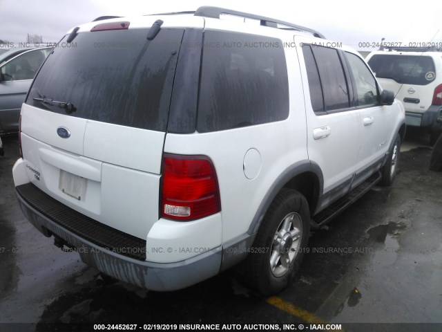 1FMZU63E32ZA29492 - 2002 FORD EXPLORER XLT WHITE photo 4