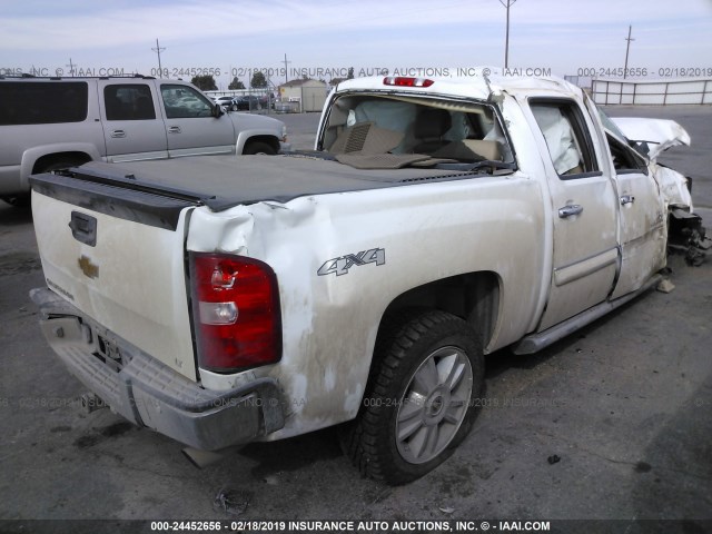 3GCPKSE22DG381009 - 2013 CHEVROLET SILVERADO K1500 LT WHITE photo 4