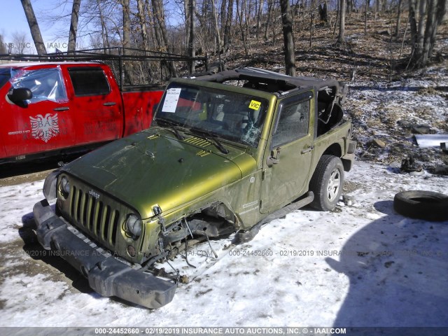 1J4AA2D12AL202333 - 2010 JEEP WRANGLER SPORT GREEN photo 2