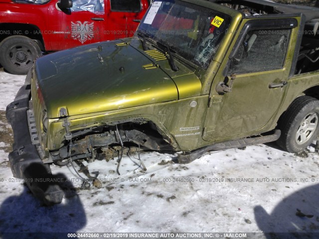 1J4AA2D12AL202333 - 2010 JEEP WRANGLER SPORT GREEN photo 6