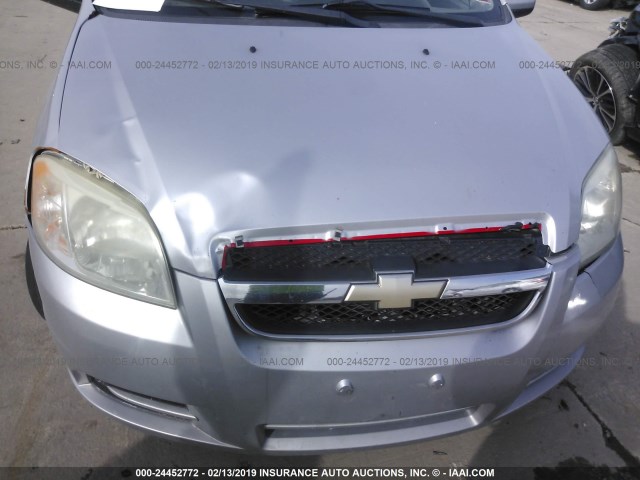 KL1TD56E99B663027 - 2009 CHEVROLET AVEO LS/LT SILVER photo 6