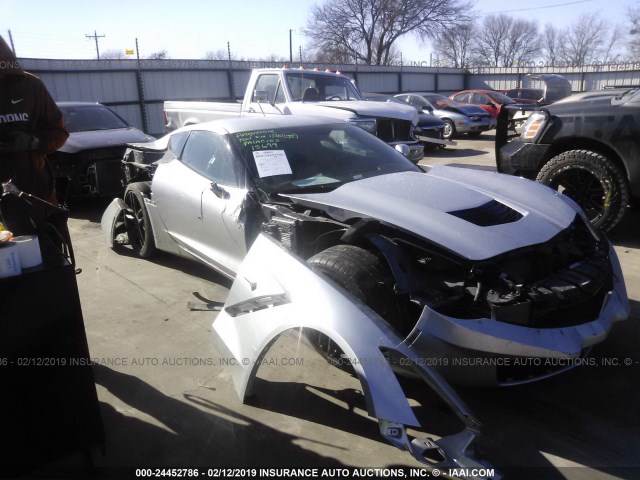 1G1YB2D74J5101202 - 2018 CHEVROLET CORVETTE STINGRAY/1LT SILVER photo 1