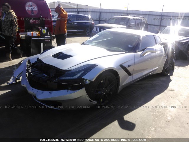 1G1YB2D74J5101202 - 2018 CHEVROLET CORVETTE STINGRAY/1LT SILVER photo 2