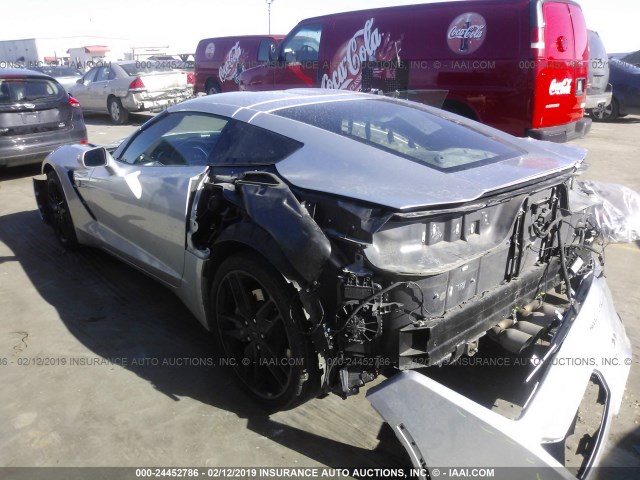 1G1YB2D74J5101202 - 2018 CHEVROLET CORVETTE STINGRAY/1LT SILVER photo 3