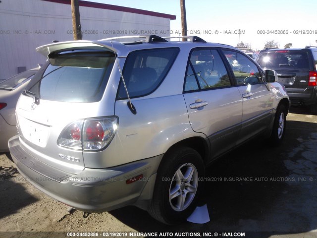 JTJHF10U310190854 - 2001 LEXUS RX 300 SILVER photo 4