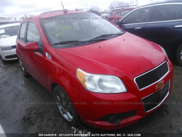 KL1TD6DE1AB132305 - 2010 CHEVROLET AVEO LS/LT RED photo 1