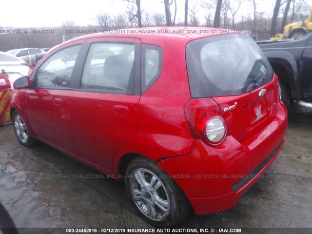 KL1TD6DE1AB132305 - 2010 CHEVROLET AVEO LS/LT RED photo 3