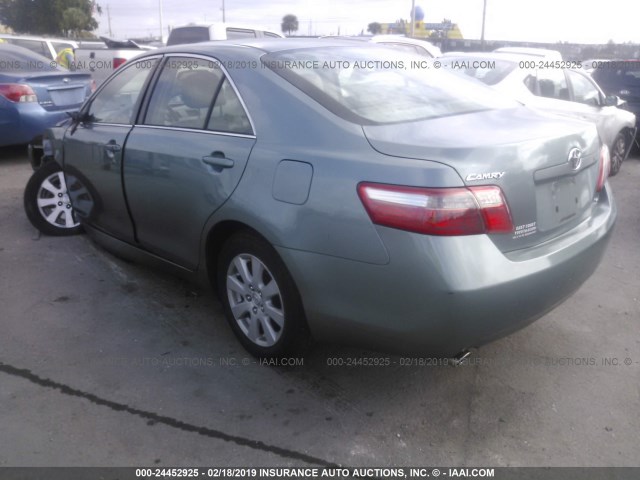 4T1BK46K77U516857 - 2007 TOYOTA CAMRY NEW GENERAT LE/XLE/SE GREEN photo 3